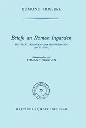Husserl / Ingarden |  Briefe an Roman Ingarden | eBook | Sack Fachmedien