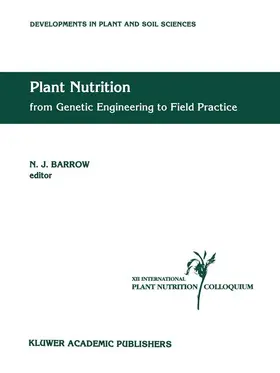 Barrow |  Plant Nutrition - from Genetic Engineering to Field Practice | Buch |  Sack Fachmedien