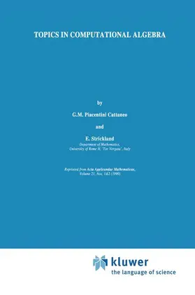 Strickland / Piacentini Cattaneo |  Topics in Computational Algebra | Buch |  Sack Fachmedien
