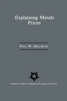 Macavoy |  Explaining Metals Prices | Buch |  Sack Fachmedien