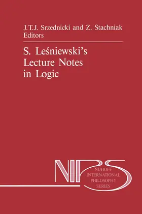 Stachniak / Srzednicki |  S. Le¿niewski's Lecture Notes in Logic | Buch |  Sack Fachmedien
