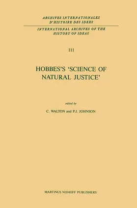 Johnson / Walton |  Hobbes's 'Science of Natural Justice' | Buch |  Sack Fachmedien