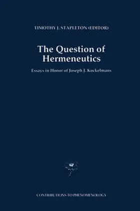 Stapleton | The Question of Hermeneutics | E-Book | sack.de