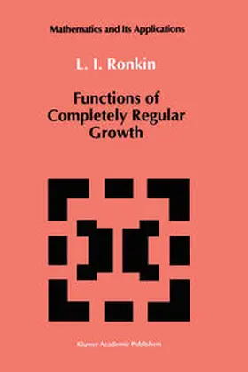 Ronkin |  Functions of Completely Regular Growth | eBook | Sack Fachmedien