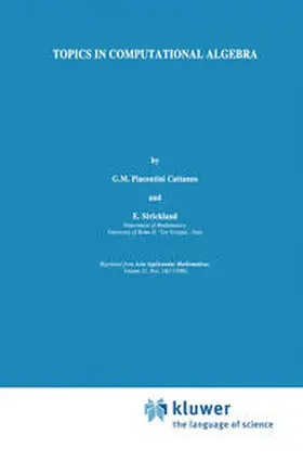 Piacentini Cattaneo / Strickland | Topics in Computational Algebra | E-Book | sack.de