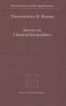 RASSIAS | Survey on Classical Inequalities | E-Book | sack.de