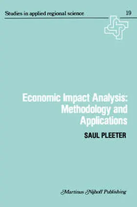 Pleeter |  Economic Impact Analysis: Methodology and Applications | eBook | Sack Fachmedien
