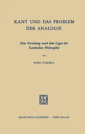 Takeda |  Kant und das Problem der Analogie | Buch |  Sack Fachmedien