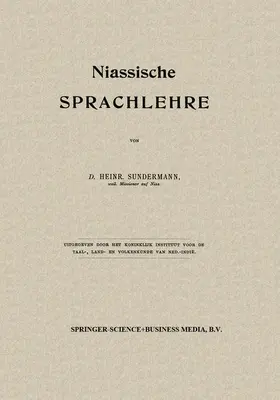 Sundermann |  Niassische Sprachlehre | Buch |  Sack Fachmedien