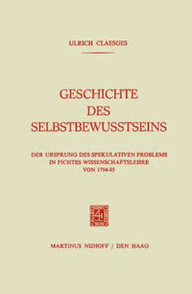 Claesges | Geschichte des Selbstbewusstseins | E-Book | sack.de