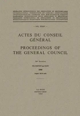 Randall / Thompson |  Actes du Conseil Général / Proceedings of the General Council | Buch |  Sack Fachmedien