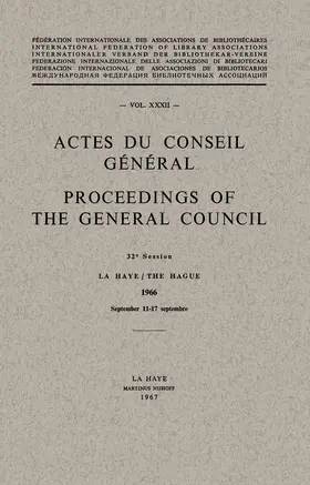 Randall / Thompson |  Actes du Conseil Général / Proceedings of the General Council | Buch |  Sack Fachmedien