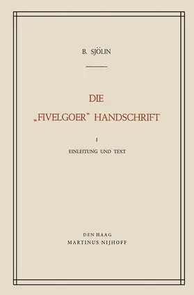 Sjölin |  Die "Fivelgoer" Handschrift | Buch |  Sack Fachmedien