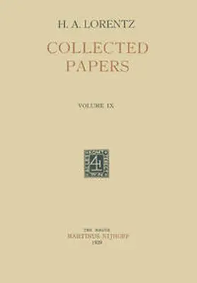 Lorentz | Collected Papers | E-Book | www2.sack.de
