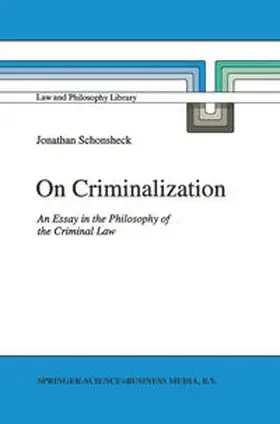 Schonsheck |  On Criminalization | eBook | Sack Fachmedien