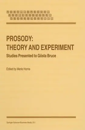 Horne |  Prosody: Theory and Experiment | eBook | Sack Fachmedien