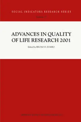 Zumbo |  Advances in Quality of Life Research 2001 | eBook | Sack Fachmedien