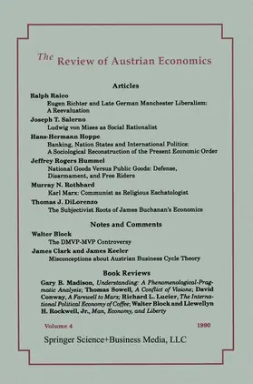 Rothbard |  The Review of Austrian Economics | Buch |  Sack Fachmedien