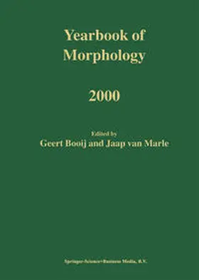 Booij / van Marle |  Yearbook of Morphology 2000 | eBook | Sack Fachmedien