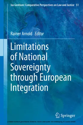 Arnold |  Limitations of National Sovereignty through European Integration | eBook | Sack Fachmedien