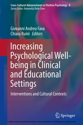 Fava / Ruini |  Increasing Psychological Well-being in Clinical and Educational Settings | eBook | Sack Fachmedien