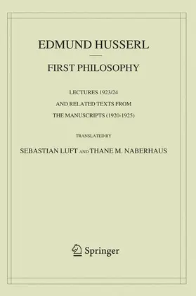 Husserl / Naberhaus / Luft |  First Philosophy | Buch |  Sack Fachmedien