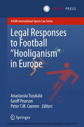 Tsoukala / Pearson / Coenen |  Legal Responses to Football Hooliganism in Europe | eBook | Sack Fachmedien