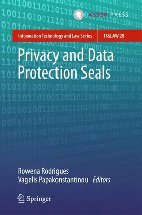 Papakonstantinou / Rodrigues |  Privacy and Data Protection Seals | Buch |  Sack Fachmedien