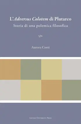 Corti |  LAdversus Colotem di Plutarco | Buch |  Sack Fachmedien