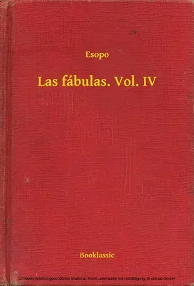 Esopo |  Las fábulas. Vol. IV | eBook | Sack Fachmedien