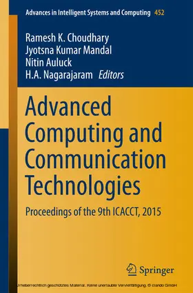 Choudhary / Mandal / Auluck | Advanced Computing and Communication Technologies | E-Book | sack.de