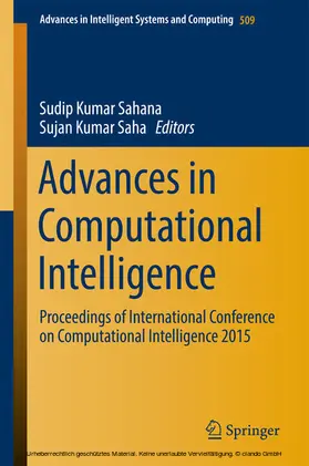 Sahana / Saha |  Advances in Computational Intelligence | eBook | Sack Fachmedien