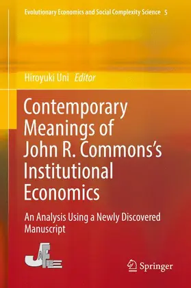 Uni |  Contemporary Meanings of John R. Commons's Institutional Economics | Buch |  Sack Fachmedien
