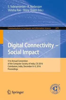 Subramanian / Sheen / Nadarajan |  Digital Connectivity - Social Impact | Buch |  Sack Fachmedien