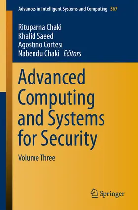 Chaki / Saeed / Cortesi | Advanced Computing and Systems for Security | E-Book | sack.de