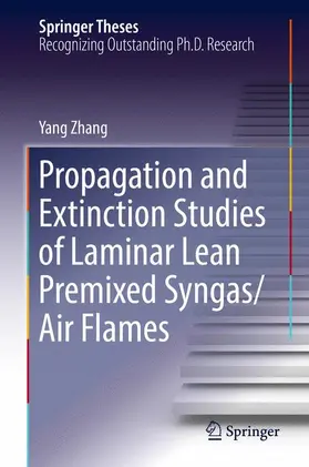 Zhang |  Propagation and Extinction Studies of Laminar Lean Premixed Syngas/Air Flames | Buch |  Sack Fachmedien