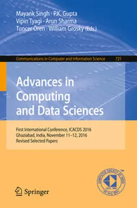 Singh / Gupta / Tyagi | Advances in Computing and Data Sciences | E-Book | sack.de