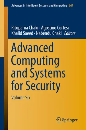 Chaki / Cortesi / Saeed | Advanced Computing and Systems for Security | E-Book | sack.de