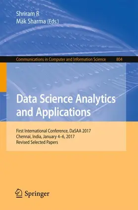 Sharma / R |  Data Science Analytics and Applications | Buch |  Sack Fachmedien