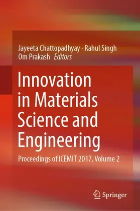 Chattopadhyay / Prakash / Singh |  Innovation in Materials Science and Engineering | Buch |  Sack Fachmedien
