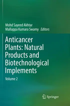 Swamy / Akhtar |  Anticancer Plants: Natural Products and Biotechnological Implements | Buch |  Sack Fachmedien
