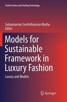 Muthu |  Models for Sustainable Framework in Luxury Fashion | Buch |  Sack Fachmedien