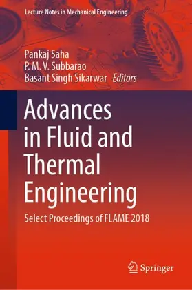 Saha / Sikarwar / Subbarao |  Advances in Fluid and Thermal Engineering | Buch |  Sack Fachmedien