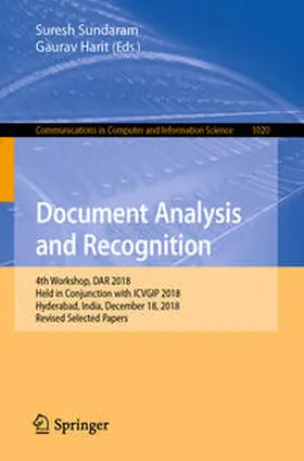 Sundaram / Harit | Document Analysis and Recognition | E-Book | www2.sack.de
