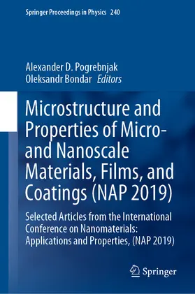 Pogrebnjak / Bondar |  Microstructure and Properties of Micro- and Nanoscale Materials, Films, and Coatings (NAP 2019) | eBook | Sack Fachmedien