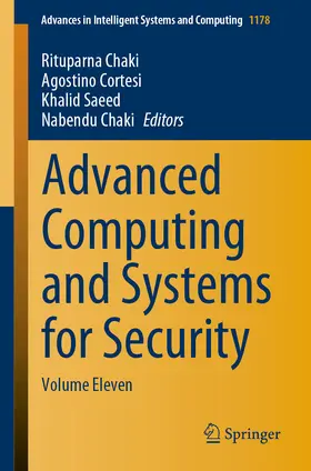 Chaki / Cortesi / Saeed | Advanced Computing and Systems for Security | E-Book | sack.de