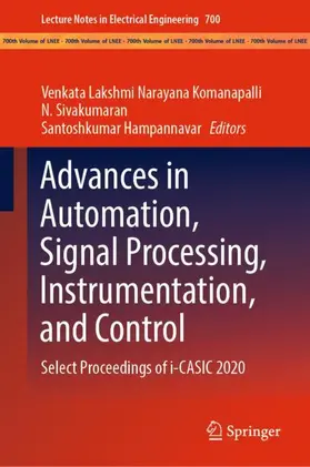 Komanapalli / Hampannavar / Sivakumaran |  Advances in Automation, Signal Processing, Instrumentation, and Control | Buch |  Sack Fachmedien