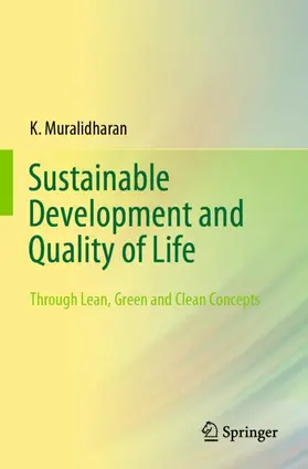 Muralidharan |  Sustainable Development and Quality of Life | Buch |  Sack Fachmedien