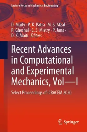 Maity / Patra / Afzal |  Recent Advances in Computational and Experimental Mechanics, Vol-I | Buch |  Sack Fachmedien