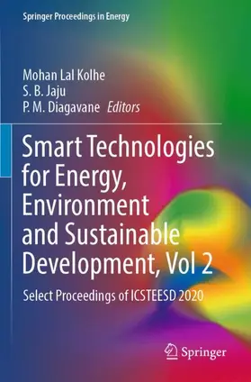 Kolhe / Diagavane / Jaju |  Smart Technologies for Energy, Environment and Sustainable Development, Vol 2 | Buch |  Sack Fachmedien